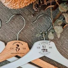 Personalised Wooden Engraved Coat Hanger