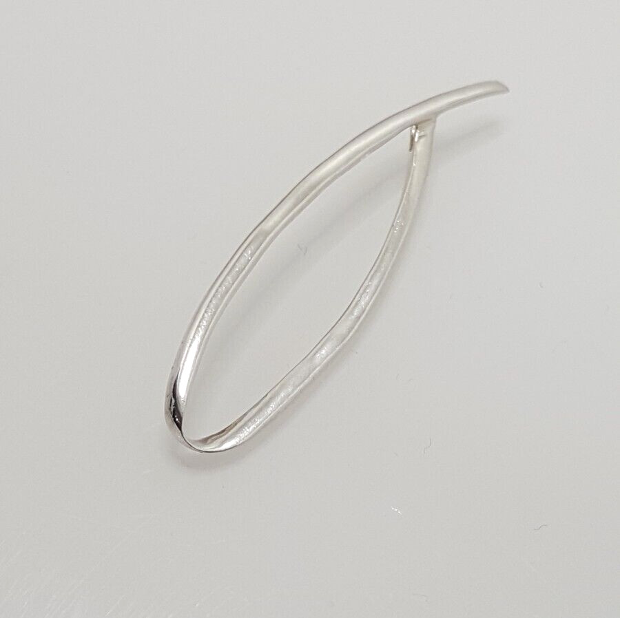 Gorgeous Sparkling Artistic Long Loop Pendant 925… - image 1