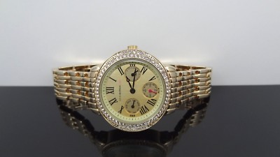 Isaac Mizrahi Crystal and Stainless Watch Isaac Mizrahi Live Silver Tone Womens Watch With Pink Face  main image 2