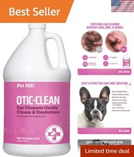 Deep-Cleansing Dog  Cat Ear Cleaner - 1 Gallon for Itch, Odor,  Wax Buildup
