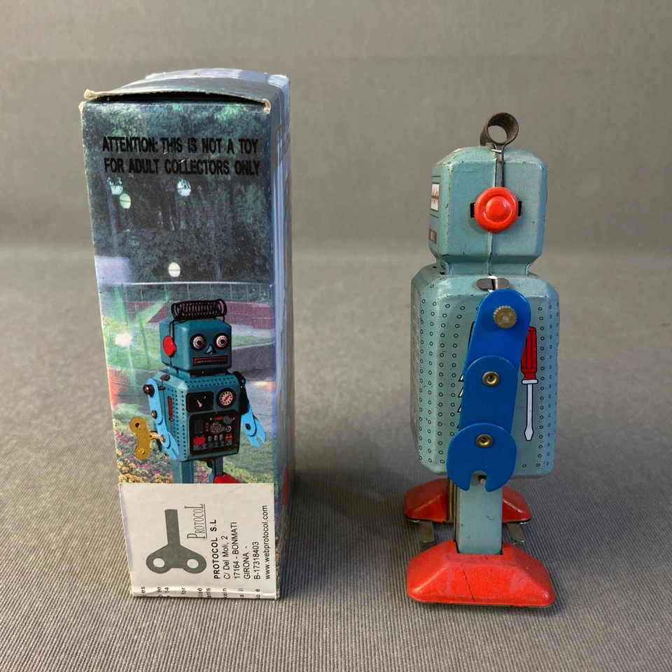 ROBOT MS 294 | Mechanical Wind-Up Collectible | Modern Metal | Boxed, untested - Imagen 4 de 4