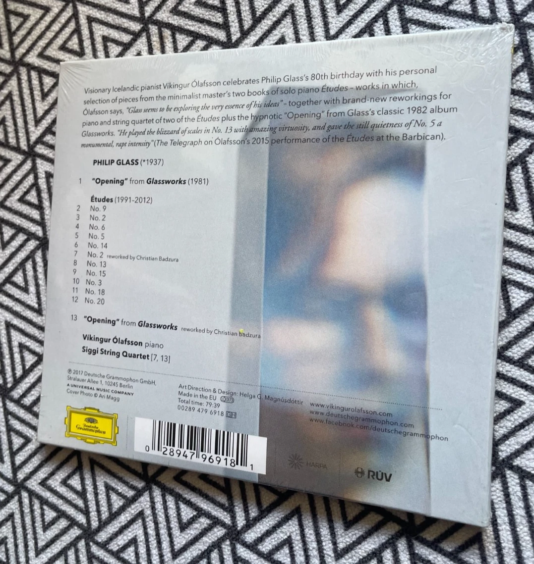 NEW SEALED CD - PHILIP GLASS PIANO WORKS CD - VIKINGUR OLAFSSON