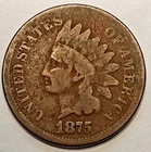 1875 Indian Head Cent Penny