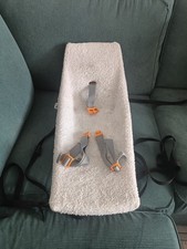 Weber Babyschale für Fahrradanhänger mit Teddyfell Weiß Kindersitz Fahrrad 