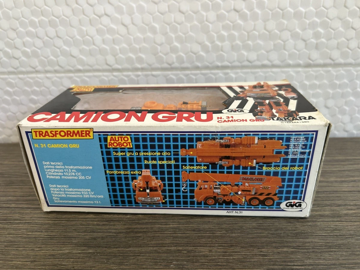 Camión grúa Transformers Diaclone Gig Takara Transformer gancho agarre coche robot