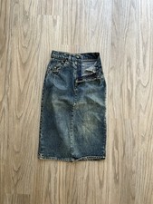 RARE Vintage 80  s Levi  s Women  s Denim Pencil Long Skirt Size 12 USA