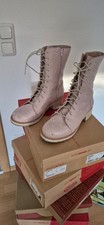 BRAKO Stiefelette/Boots, Leder, Hellrosa, florale Stickerei, Größe 40
