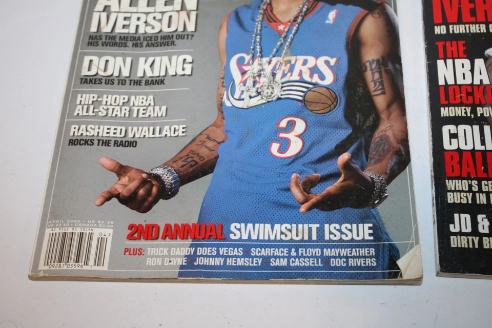 The Source Sports Magazine Lot 2 Allen Iverson April 1999 & April 2000 Issues - Image 3 of 4