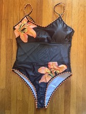 Black Women's One Piece Bathing Suit