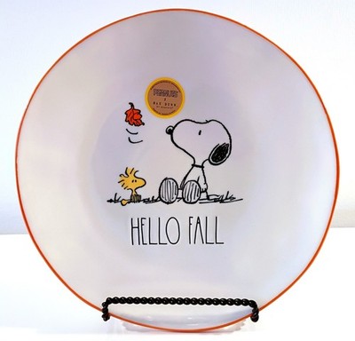 Snoopy Woodstock Peanuts / großer Teller Platte Plate RAE DUNN Keramik  NEU USA