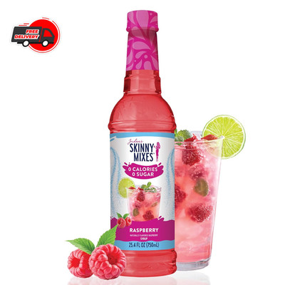 Jordan's Skinny Syrup Sugar Free Raspberry 25.4 Fl Oz Zero Calories Keto Frie..