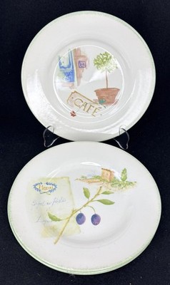 Royal Stafford Cafe Provence Earthenware Salad Plates 2 Designs 8.3in Set of 4