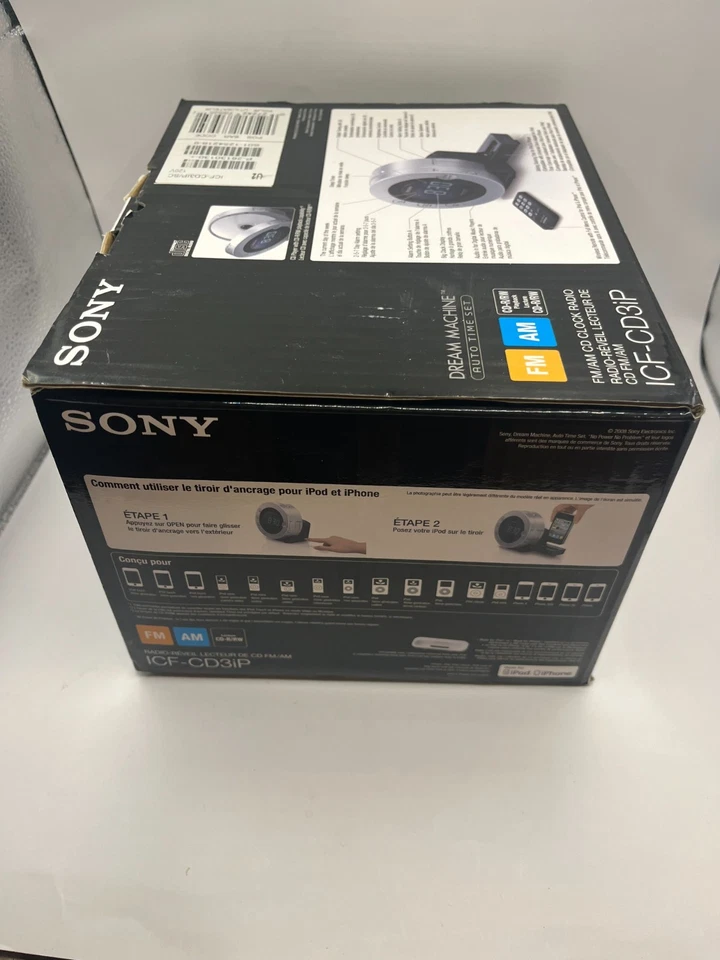 Sony Dream Machine ICF-C7iP AM/FM Radio Alarm Clock with iPod/iPhone Dock - Image 2 of 4