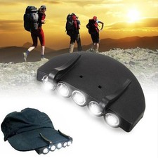 Outdoor Hot Clip On 5LED Head Cap Hat Light Head Lamp Fishing Torch Camp L1Z4
