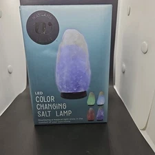 Wayland Square LED Color Changing Salt Lamp Hand Carved USB