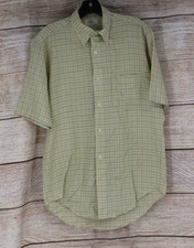 Gant Shirt Makers Men's Size Medium Durable Press The Hugger Check Shirt Sage