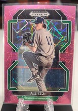 2022 Panini Prizm Draft Picks - A.J. Izzi #PDP126 Neon Pink Velocity Prizm (RC)