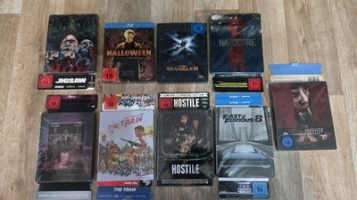 Blu-Ray Steelbook Sammlung 9 Stück Hostile Halloween Saw The Mangler FSK 18