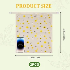 2 Pack Reusable Beeswax Bread Bags, Cotton Storage Bags for Homemade Bread, C...