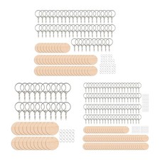 Tranches de bois rondes beiges porte-clés porte-clés blancs disques de