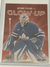 2025-26 Upper Deck #GU-18 Anthony Stolarz Glow-Up Red / 199 Toronto Maple Leafs