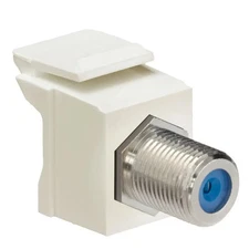 Leviton 41084-FTF QuickPort Nickel Plated F-Connector - Light Almond