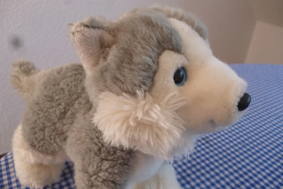 Husky Welpe stehend 25 cm x 20cm Kuscheltier Plüschtier Stofftier von Bauer - Bild 3 von 4