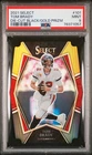 2021 Panini Select Tom Brady #101 Die Cut Black Gold Prizm PSA 9