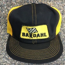 Vtg Bardahl Hat Racing Oil K Brand Products Trucker Snapback Seattle Patch USA