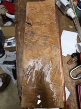 GradeAAA Curly Claro Walnut Billet Burl Carving Craft Knife Handle Scales Lathe