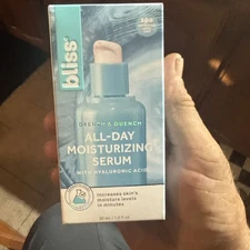 Bliss Drench Quench All Day Moisturizing Serum with Hyaluronic Acid 30ml 1oz