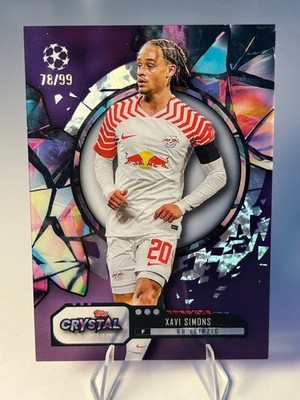 Xavi Simons 2023-4 Topps Crystal Purple /99 #64 RB Leipzig Tottenham Netherlands