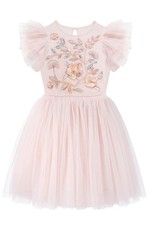 Tutu Dress for Girls - Embroidered Tulle Tiered Layered Flower Dress for Wedd...