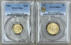 New Listing1902 $5 LIBERTY HEAD & 1899 $2.5 LIBERTY HEAD GOLD COINS PCGS MS64 [LOT OF 2]