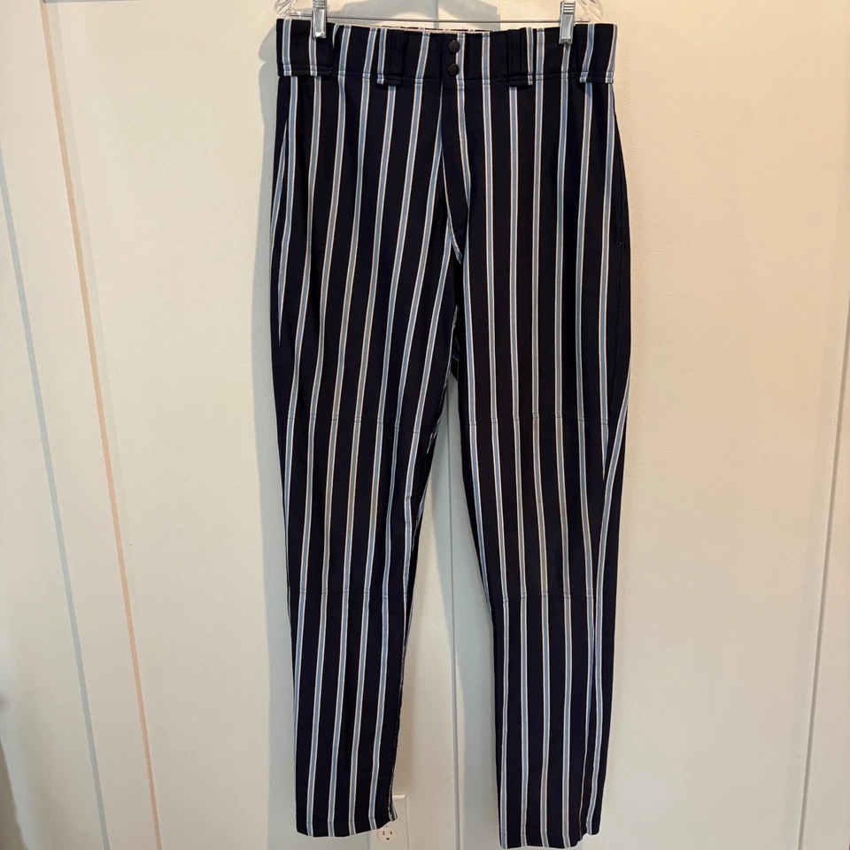 Полосатые бейсбольные штаны Worth большого размера Carolina синие темно-синие белые без застежек спортивные - Изображение 4 из 4