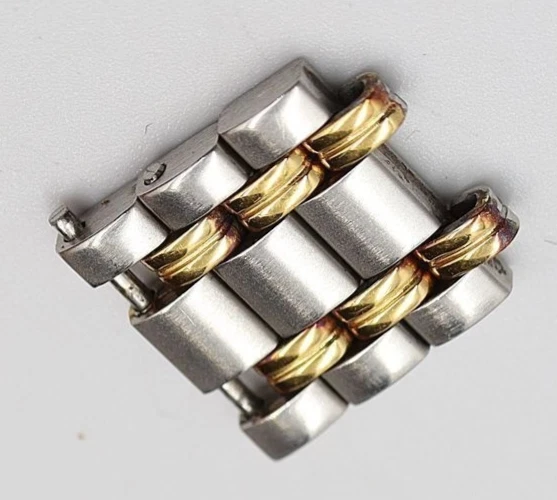 Genuine Gucci 3 Link 9000L Women's Watch Parts Band Bracelet Silver Gold 12mm - Image 4 of 4