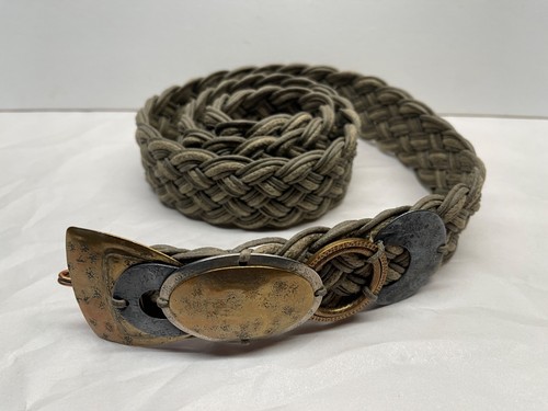 Marjorie Baer SF Braided Belt with Mixed Metal Buckle 39” Signed - No.2