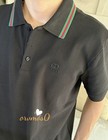 GUCCI GG Silicone Logo Men's Black Short-Sleeve Polo Shirt Size L — photo 9