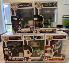 Funko Pop! NFL Vinyl 5-Pack Lot Lamar Jackson #146 Tom Brady #157 + More