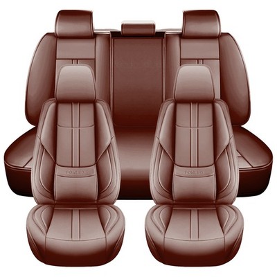 For Toyota Camry Napa Leather Car 5 Seat Covers 3D Waist Support Pillow Cushion