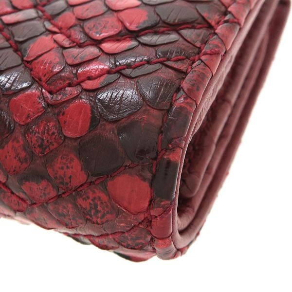 Gucci Python Bifold Wallet Model 466492 Red Used - image 8