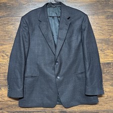 Evan Picone Men's 100 Wool Blazer, Sportcoat - Blue Gray - Size 44R