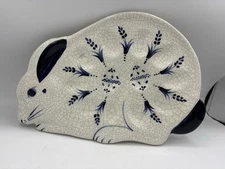Dedham Pottery Potting Shed Rabbit Bunny Deviled Egg Platter Plate Dish 1998