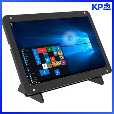 Touchscreen Monitor 7 Zoll IPS 1024x600 HDMI Tragbar mit Gehäuse für Raspberry