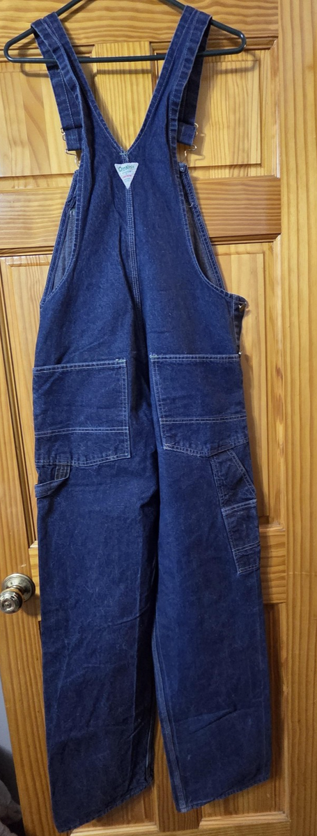 Vintage OshKosh B'Gosh Overalls Mens 32x32 Blue Denim Vestbak