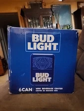 Bud Light  6 Can Mini Beverage Center Mini Fridge Portable Cooler NEW!