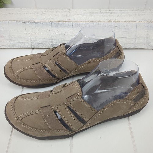 Women’s Clarks Haley Stork Comfort Flats Size 10 Mushroom Nubuck Leather Beige - Picture 7 of 10