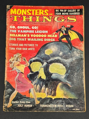 #ad Monsters And Things #1 Jan 1959 Go Ghoul go Vampire Legion Frankenstein Rodan $112.46