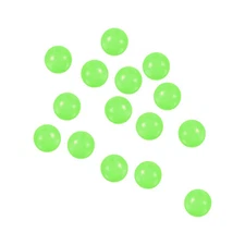 100Pcs Soft Rubber Fishing Beads Glow in the Dark 8mm for Fishing Rigs, Green
