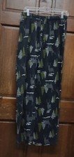 Everyday Living Basics Men's Black Fleece Pajama Lounge Pants Size M Deer